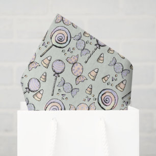 Schattige Pastel Groen Halloween Snoep Baby Tissuepapier