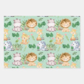 Schattige Pastel Kleur Safari Oerwoud Dier Inpakpapier Vel (Voorkant 2)