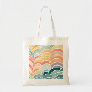 Schattige pastel kleurrijke abstracte kunst tote bag