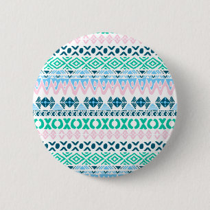 Schattige pastel kunst patronen ronde button 5,7 cm