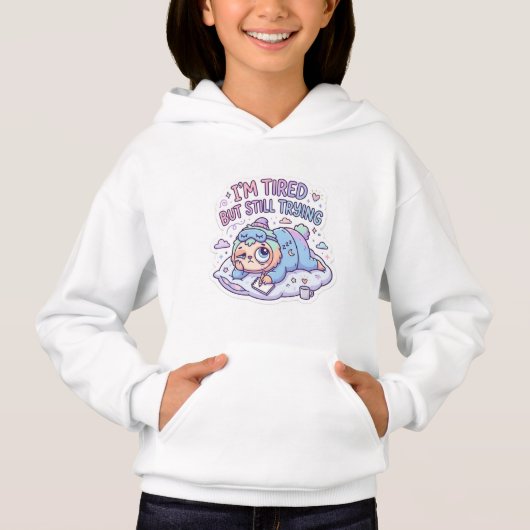 Schattige Pastel Moeilijke Kat Pullover Aesthetisc (Voorkant)