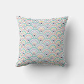 Schattige Pastel Rainbow Pattern Sierkussen (Achterkant)