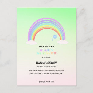 Schattige Pastel Regenboog gradiënt bloem Thema na Briefkaart