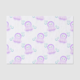 Schattige Pastel Roze Kinder Aquarel Kwallen Tissuepapier