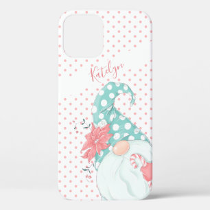 Schattige Pastel Stippen Kerstmis Kabouter iPhone 12 Pro Hoesje