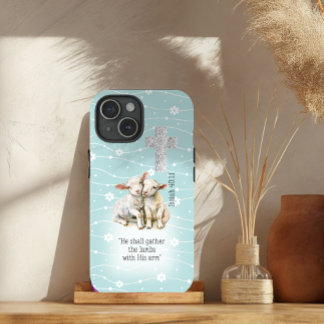 Schattige Pastel Turquoise Bloemlammeren Kruisbijb