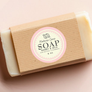 Schattige pastelzeeplabel ronde sticker