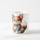 * Schattige Patchwork Dog #5 digitale kunst Koffiemok (Center)