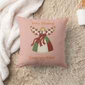 Schattige Patchwork Engel – Persoonlijke Baby Kussen (Deken)