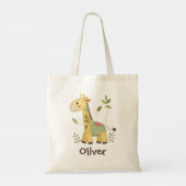 Schattige Patchwork Giraffe Tote Bag (Achterkant)