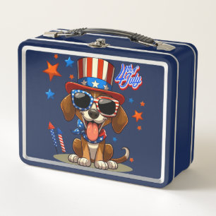 Schattige, patriottisch 4 juli hond / puppy