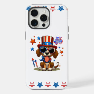 Schattige, patriottisch 4 juli hond / puppy iPhone 15 pro max hoesje