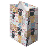 Schattige patroon van varkens medium cadeauzakje (Achterkant Gekanteld)