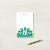 Schattige Peacock gepersonaliseerd Post-it Notitie Post-it® Notes (Op bureau)