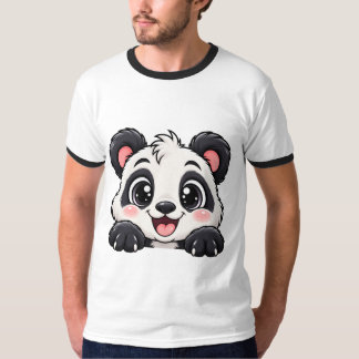Schattige Peekaboo Panda T-shirt