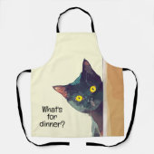 Schattige Peeking Cat Design Schort (Voorkant)