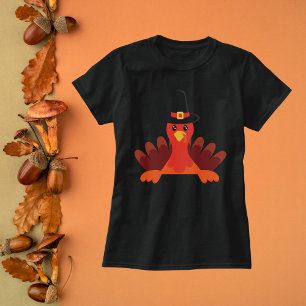 Schattige Pelgrim Turkije Thanksgiving T-shirt