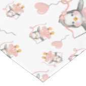 Schattige Penguin Ballerina Roze Tafelkleed (Gekanteld)