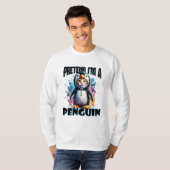 Schattige Penguin Cat Design voor speelse creaties T-shirt (Voorkant volledig)