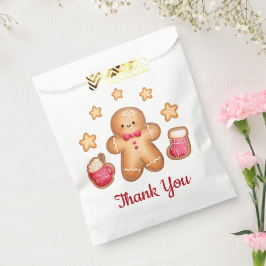 Schattige peperkoek man vrolijk kerstfeest dank u bedankzakje (Gezegeld)