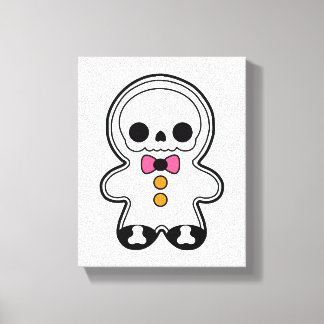 Schattige Peperkoek – Minimalistisch Kerstkarakter Canvas Afdruk