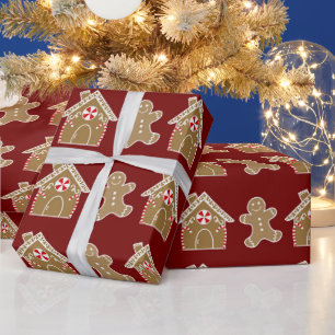 Schattige peperkoek/Snoep Kerst Cadeaupapier