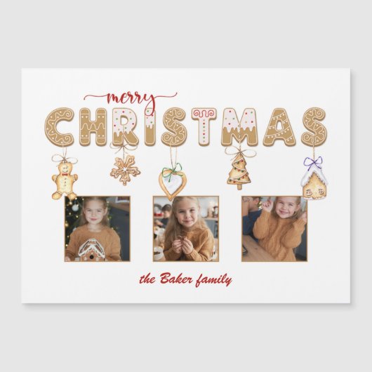 Schattige peperkoek Vrolijk kerstfeest Multiphoto (Voorkant)