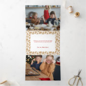 Schattige peperkoek Vrolijk kerstfeest Multiphoto Drieluik Wenskaart (Binnen)