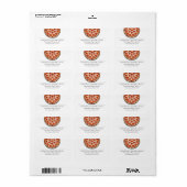 Schattige Pepperoni Pizza Retouradres Etiket (Full Sheet)
