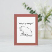 Schattige Perky Pig Boerderij Dierlijke Natuur Car Briefkaart (Staand voorkant)