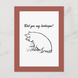 Schattige Perky Pig Boerderij Dierlijke Natuur Car Briefkaart