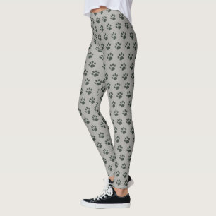 Schattige Pet Dog Paws grijs Leggings