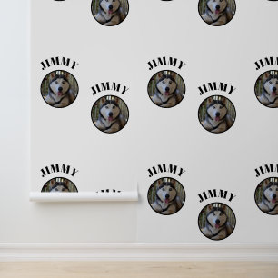 Schattige Pet Photo Paw Print Dog Behang