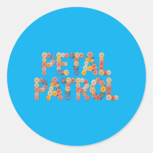 Schattige Petal Patrol Trouwploeg Stam Bruid Toeko Ronde Sticker