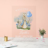 Schattige Peter Rabbit Baby shower Boy Acryl Teken Acryl Bord (Huwelijk)