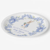 Schattige Peter Rabbit Waterverf Baby shower Papieren Bordje (Gekanteld)