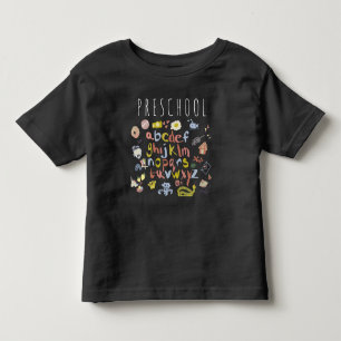 Schattige peuterschool terug naar school krabbels kinder shirts