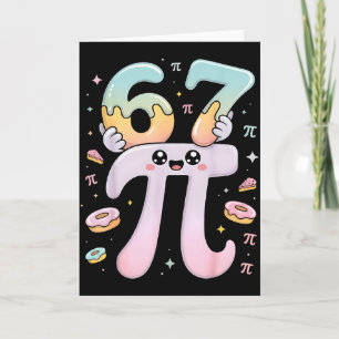 Schattige Pi-dag 67 wiskunde kleding grappig Pi-nu Kaart