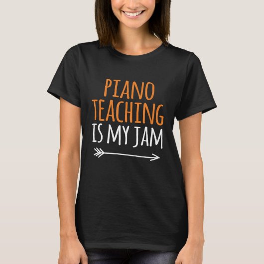 Schattige Piano Teaching Gezegde voor Muziekliefhe T-shirt (Voorkant)