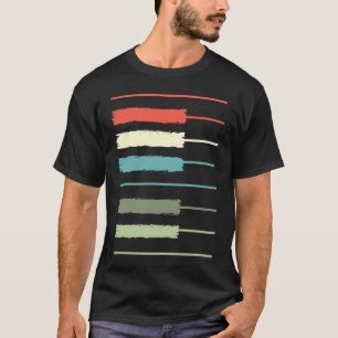 Schattige Pianomuziek Piano Das Toetsenbordspeler T-shirt