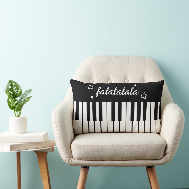 Schattige pianotenbord Falalalala Muziek Kussen (Stoel)