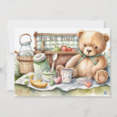 schattige picknick beren toevoegen tekst kaart (Voorkant)