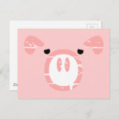 Schattige Pig Face illusie. Briefkaart (Voorkant / Achterkant)