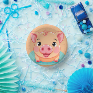 Schattige Pig Face Safari Wild oerwoud Verjaardags Papieren Kommen