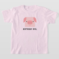 Schattige Piggy Roze Verjaardags Meisje