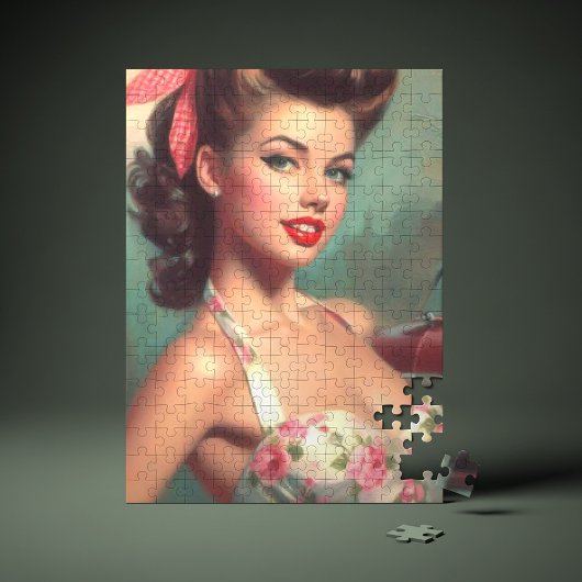 Schattige Pin-Up Schilderen Legpuzzel