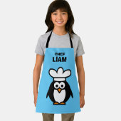 Schattige pinguïn chef-kok cartoon aangepaste scho schort (Insitu)