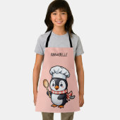 Schattige Pinguïn Chef Personaliseer Kinderen Scho Schort (Insitu)