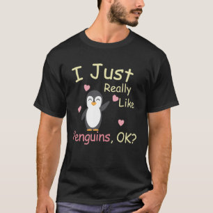 Schattige Pinguïn Ik hou gewoon echt van Pinguïns  T-shirt