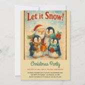 Schattige  Pinguïn Kerstfeest Kaart (Voorkant)